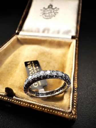 Full eternity ring with 1.5 ct diamonds.