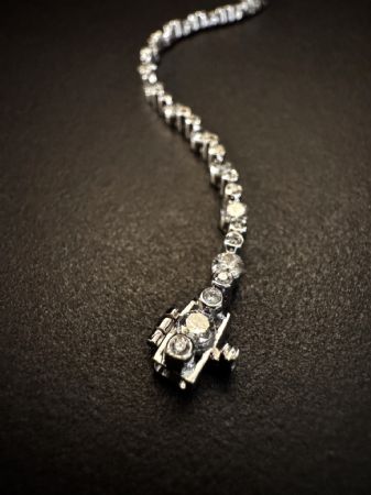 Bracciale  tennis  in  oro  bianco    Diamanti  3 ct.