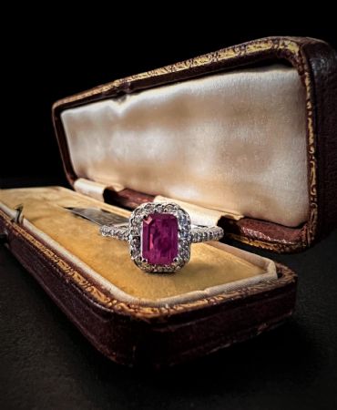 Ring with Ruby and Diamonds