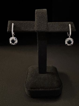 Earrings with Sapphires and Diamonds